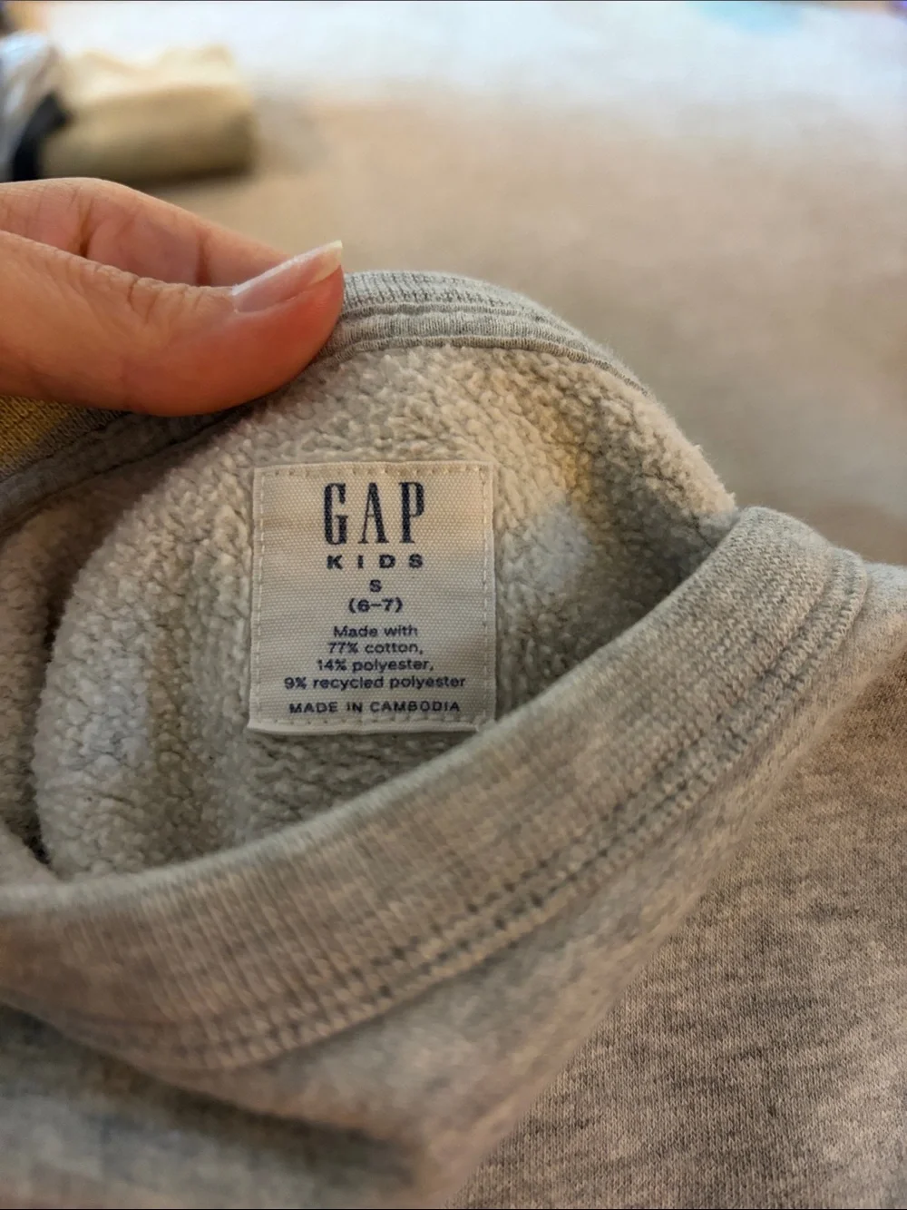 GAP Ombre Crewneck Sweater in Gray and Rust
